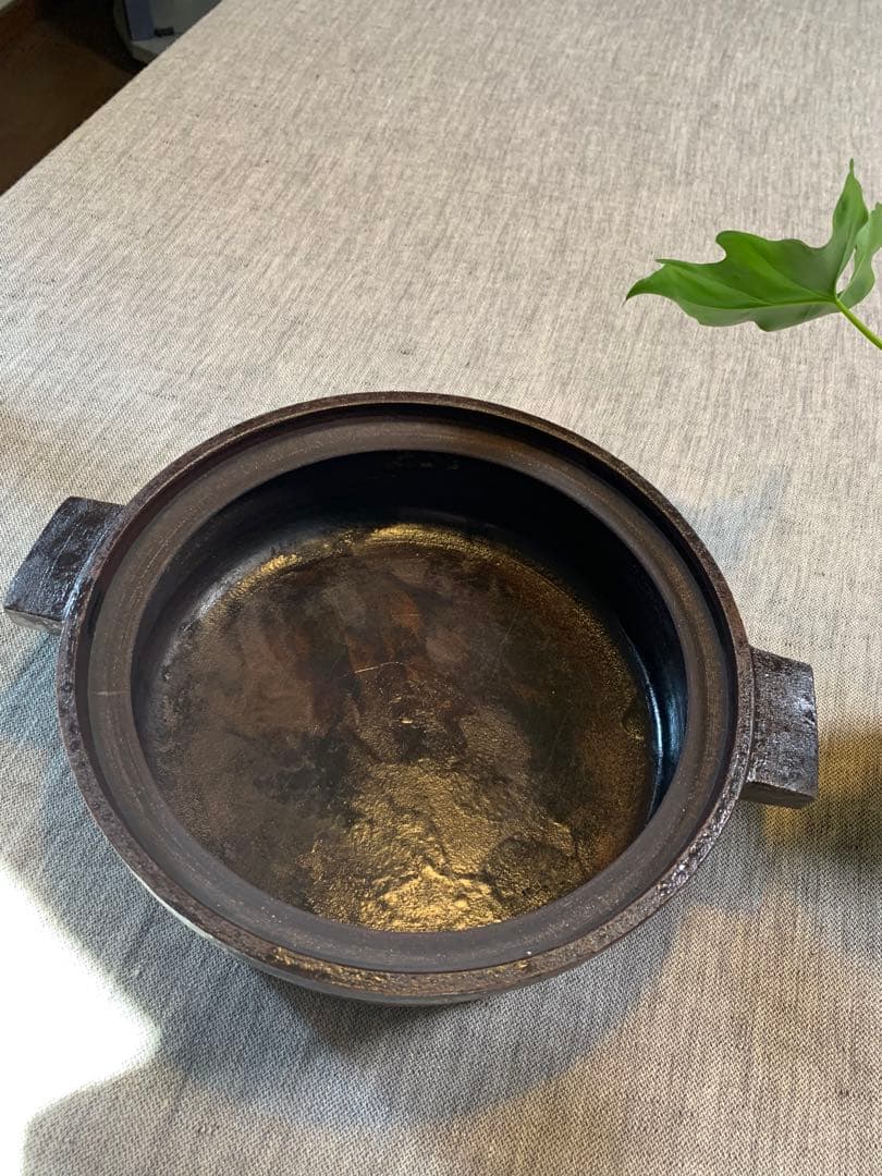 大道正男 作家 土鍋 黒釉 長谷園 伊賀焼 大型 33cm 上質デザイン 美品