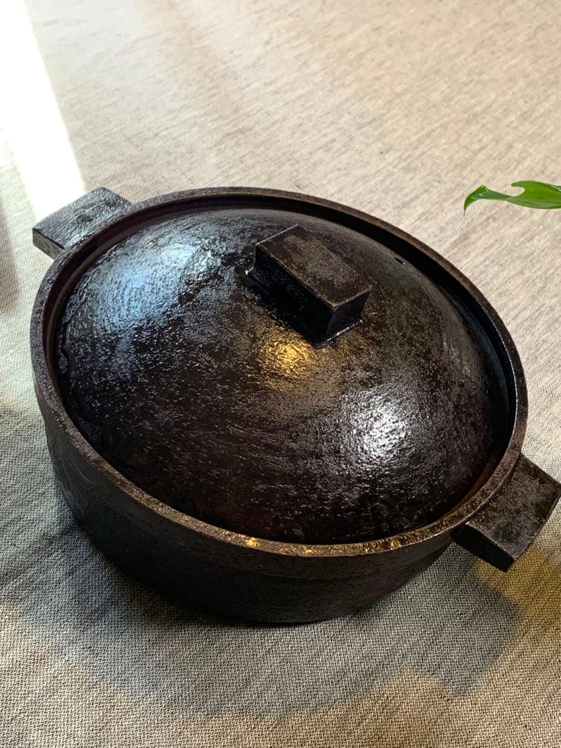 大道正男 作家 土鍋 黒釉 長谷園 伊賀焼 大型 33cm 上質デザイン 美品