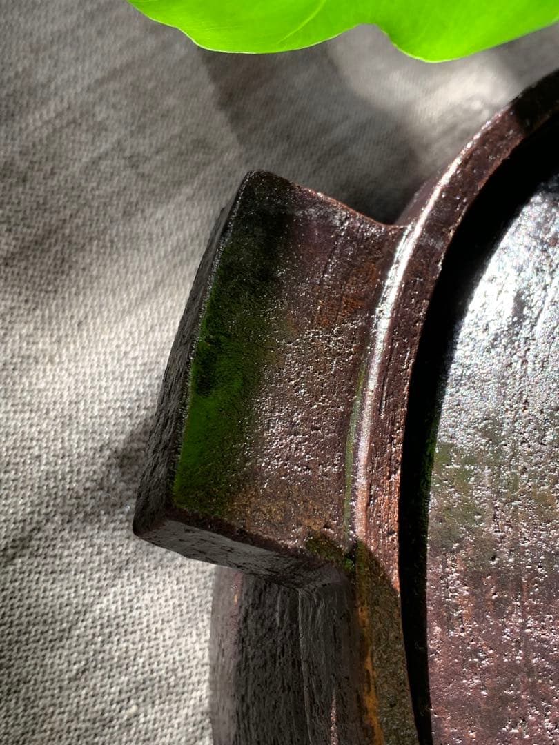 大道正男 作家 土鍋 黒釉 長谷園 伊賀焼 大型 33cm 上質デザイン 美品