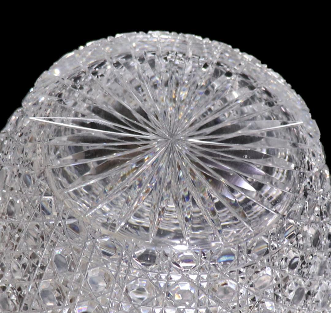 オールド・バカラ レア型最大級 1.6kg 重厚切子蓋物 ディアマン・ピエーリー