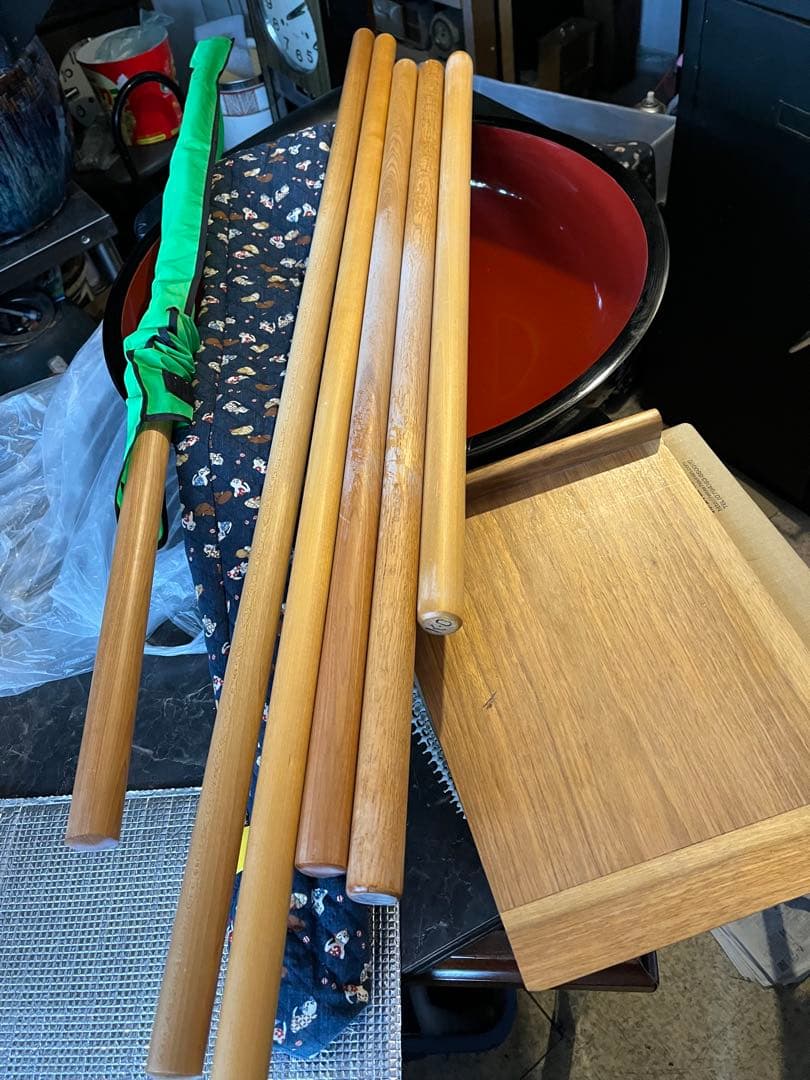 えーいち様 蕎麦打ち道具、 蕎麦打ちのし棒、 のし棒、 めん棒 麺棒布ケース付き