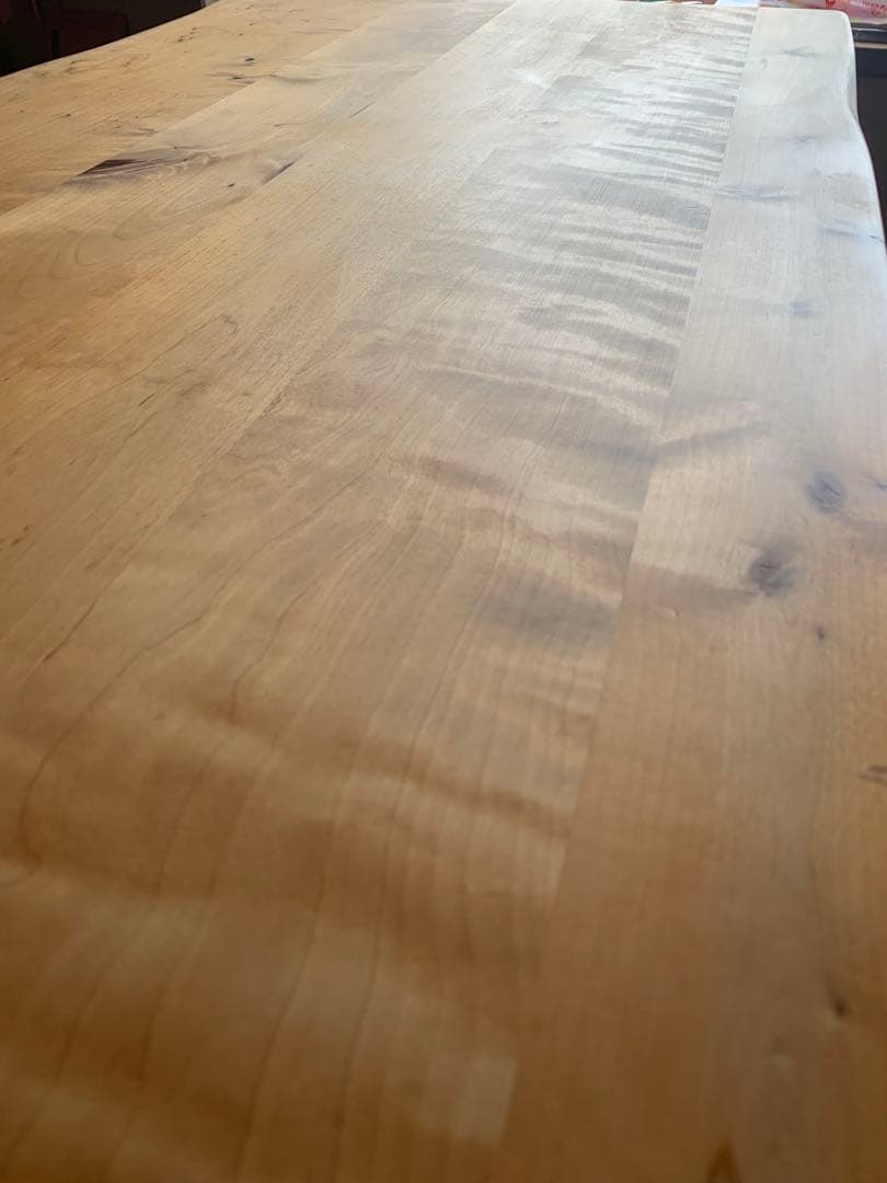 無垢材 デスク 幅120cm 木製 アイアン脚 引き出し付き パソコンデスク