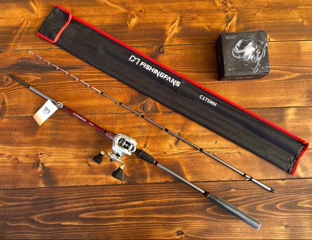 ジギングセット　デジタルカウンター付きリール　イカメタル　タイラバ　左ハンドル