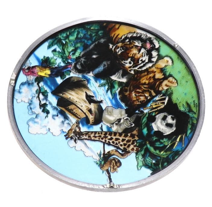 旧約聖書創世記 ノアの方舟物語 ヴィンテージ ステンドグラス ステファン・ミサル