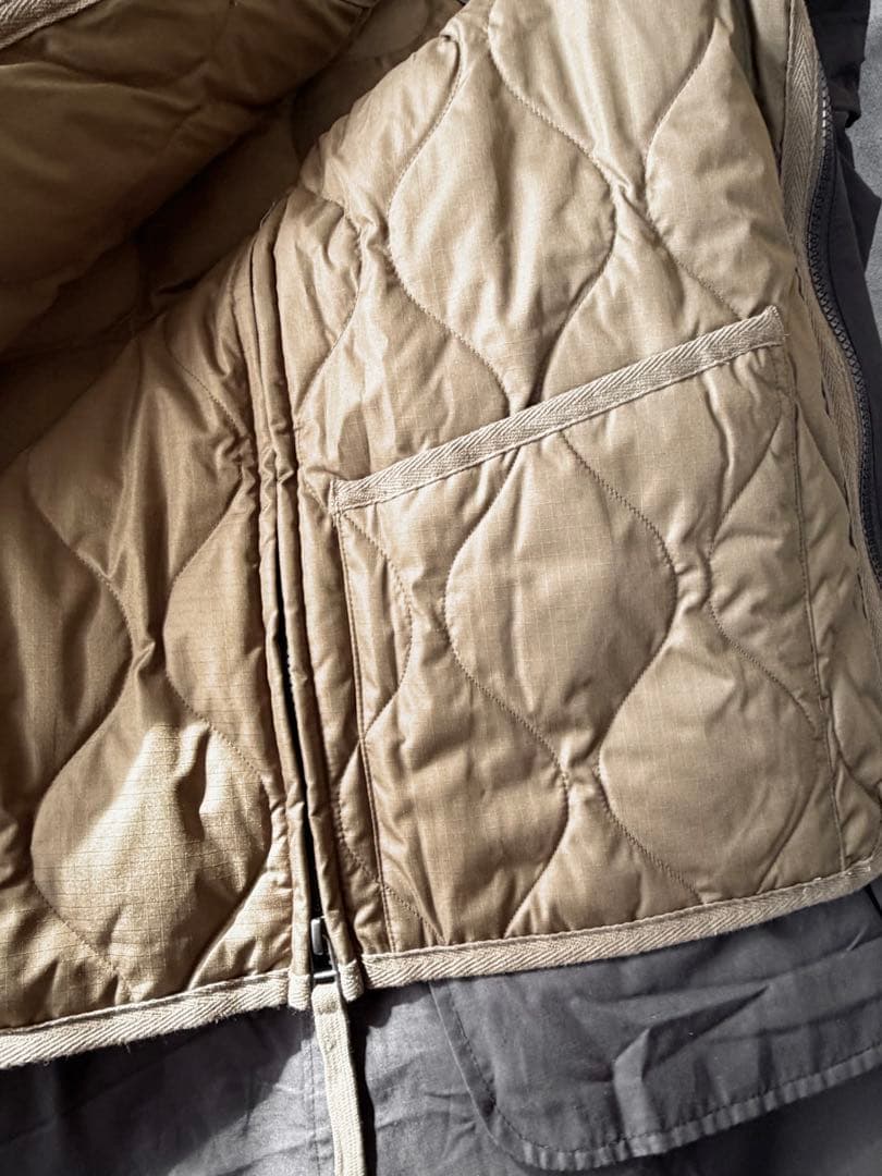 TAION / CR モッズコート（ライナー付属） ブラック(ダークオリーブ)