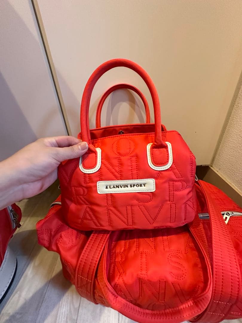 LANVIN SPORT キャディバッグ レッド セット