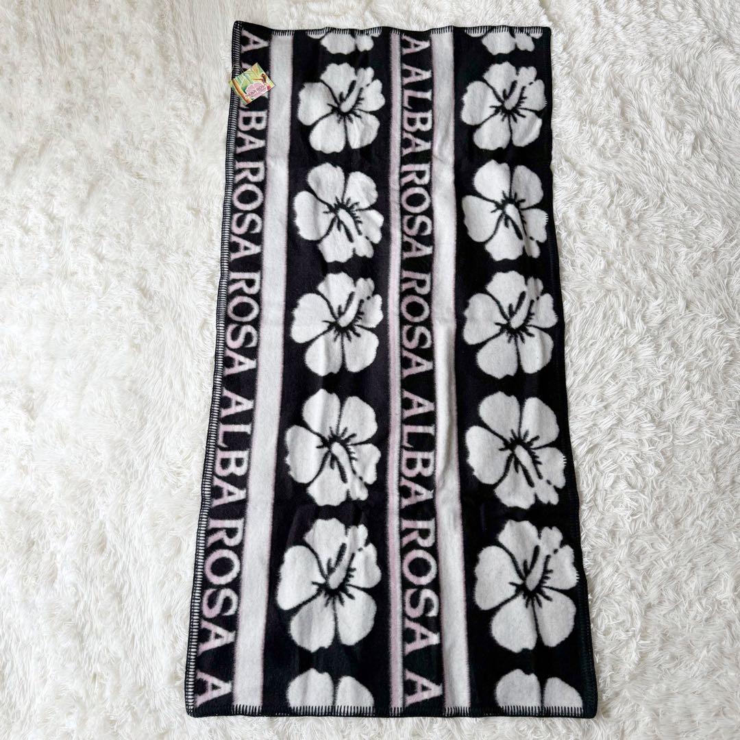 【新品未使用タグ付き】ALBA ROSA アルバローザ ウールブランケット総柄④