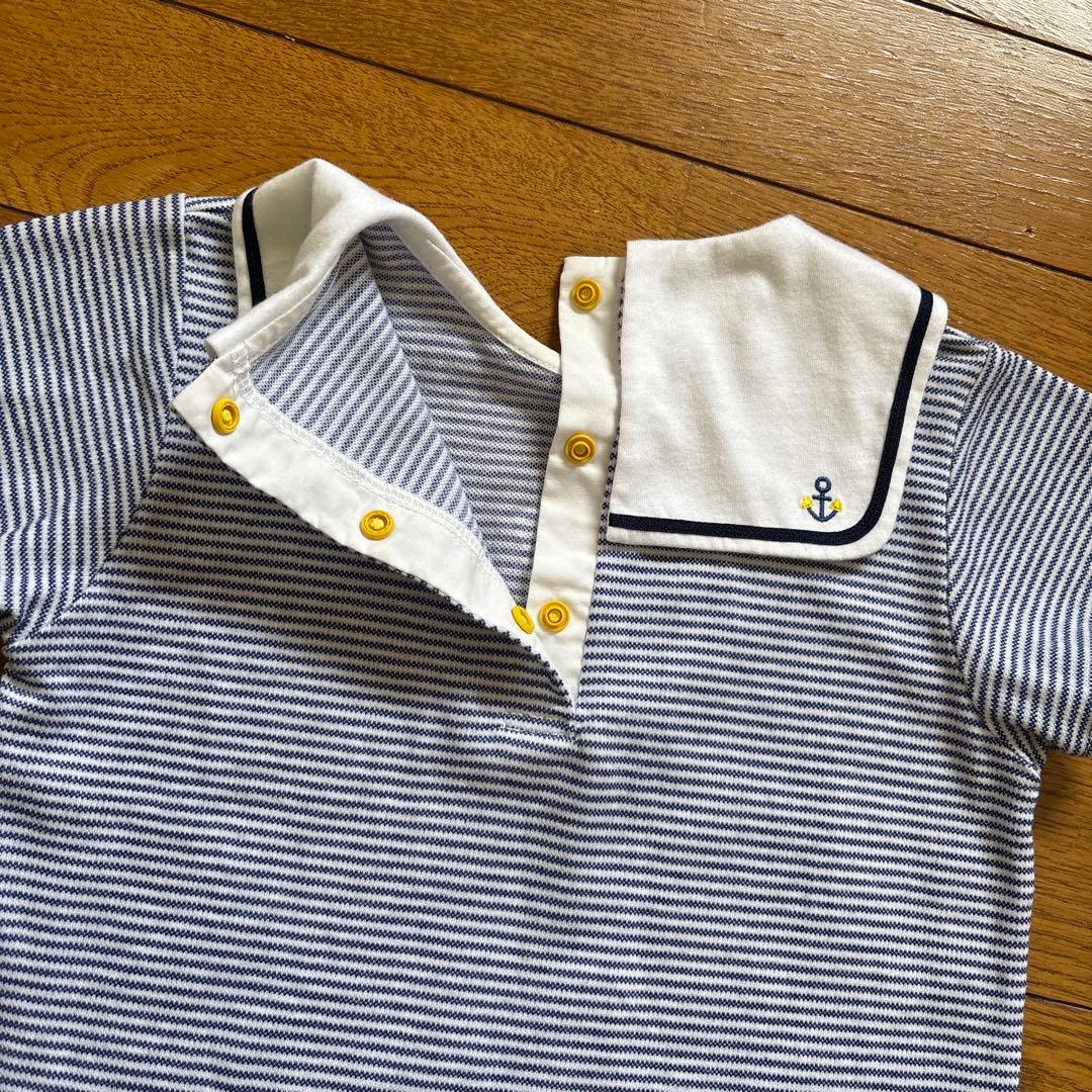 【最終価格】ほぼ新品 ファミリア トップス セーラー襟 Tシャツ 100