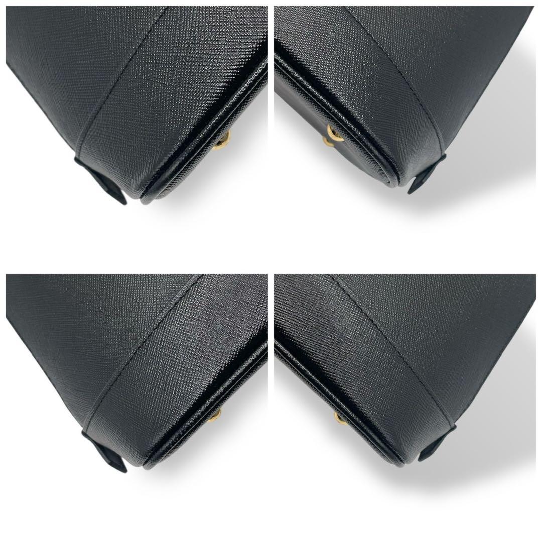 未使用級 サマンサタバサ ハンドバッグ 2way サフィアーノレザー ブラック