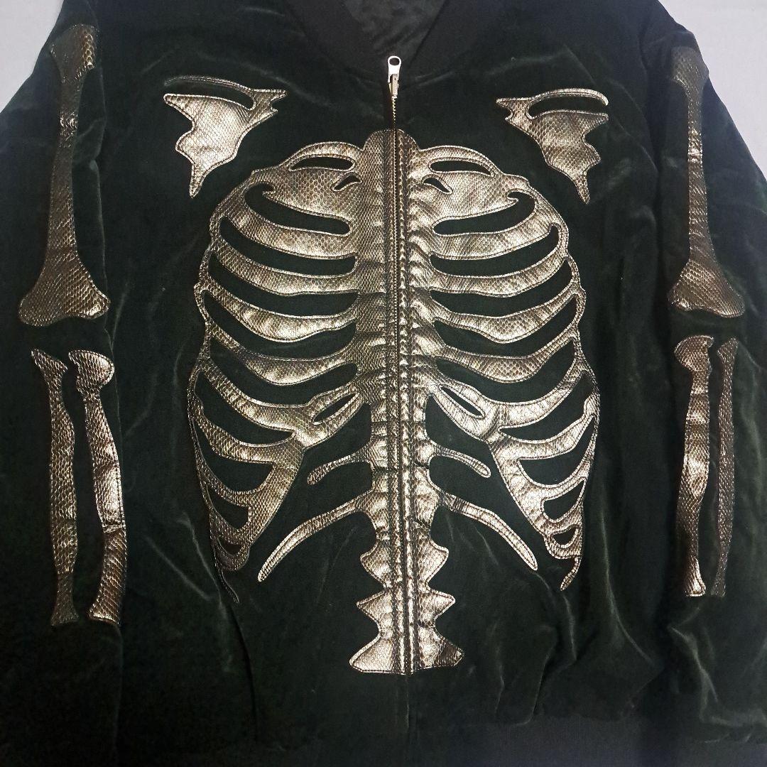 John'sbyJohnny スケルトンリバーシブルジャケット BLACK