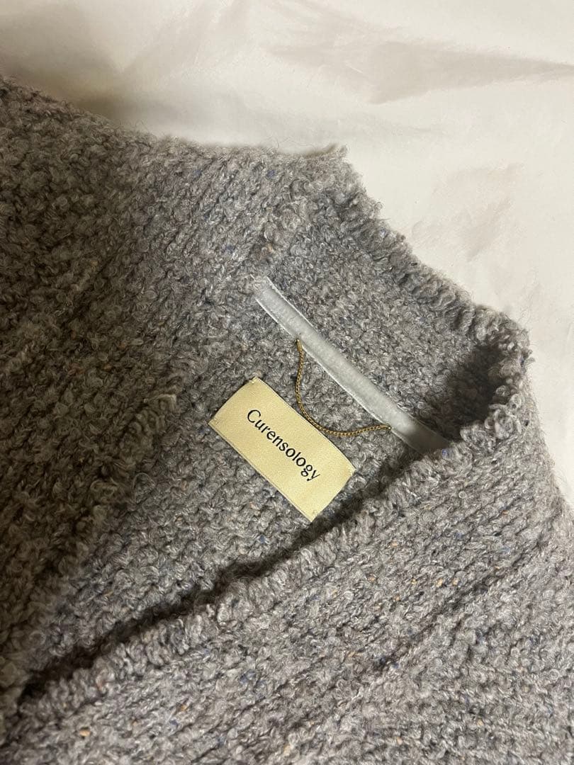 Curensology（カレンソロジー）/ツイーディヤーンニットカーディガン