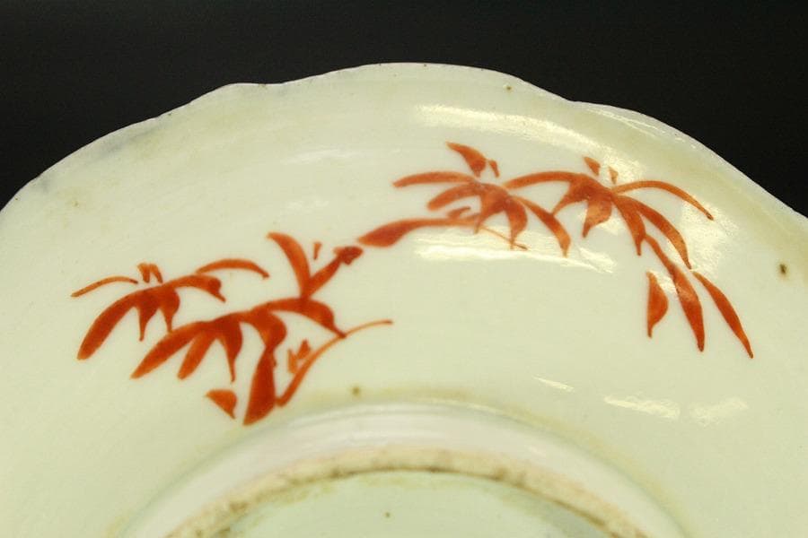 中国美術 赤絵 碗 瑠璃皿ニ客 角皿二客 まとめて(ZE502)