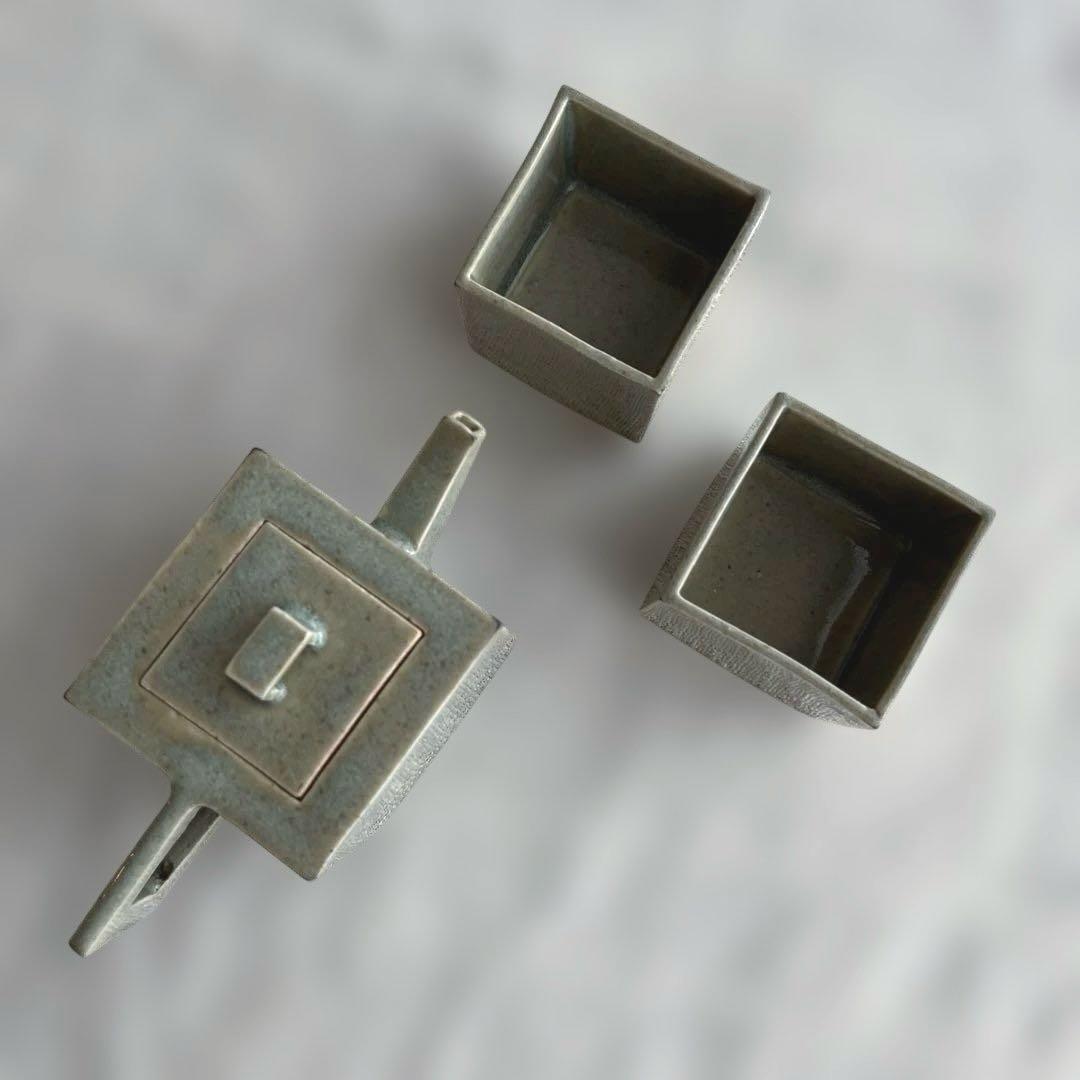 三笘修　朧釉　茶壺　茶杯(2客) セット　新品・未使用　小慢安渓鉄観音茶付き