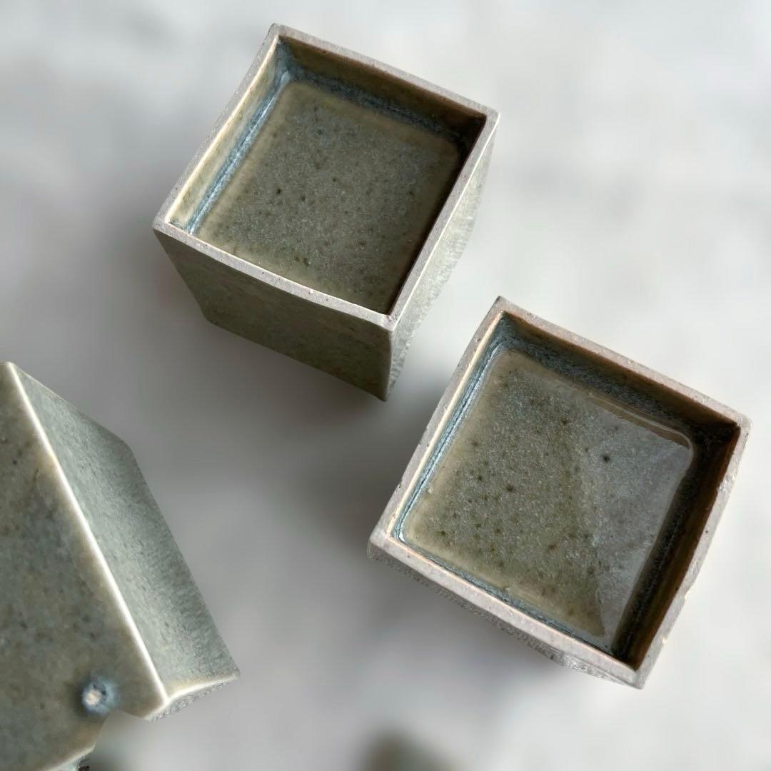 三笘修　朧釉　茶壺　茶杯(2客) セット　新品・未使用　小慢安渓鉄観音茶付き