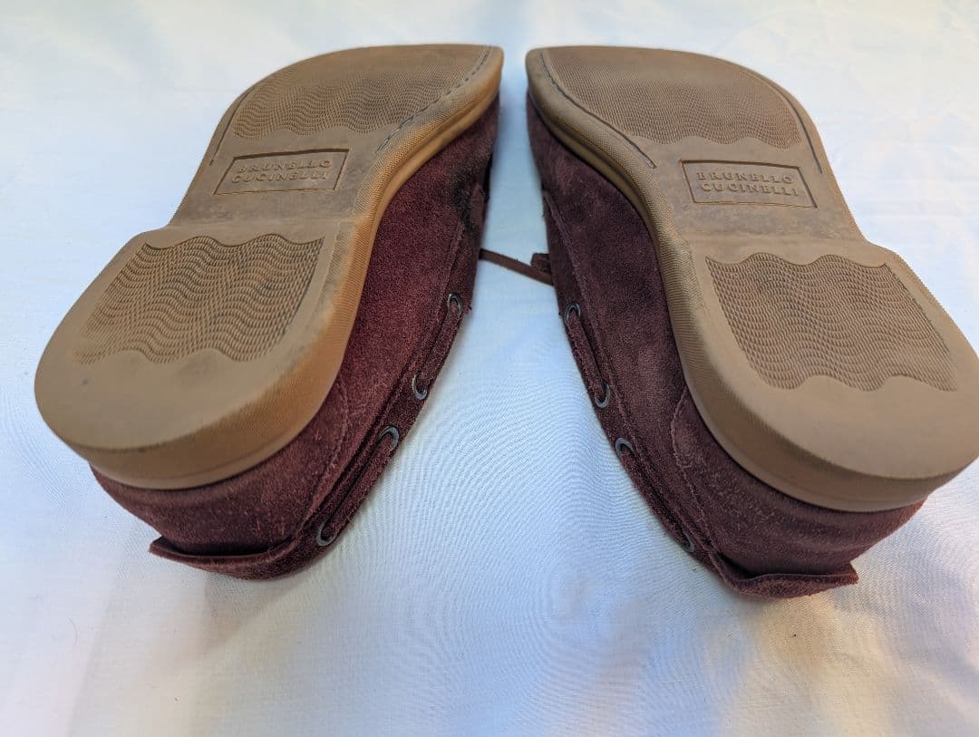 ブルネロクチネリ スエード シューズ バーガンディ 42.5 付属品あり