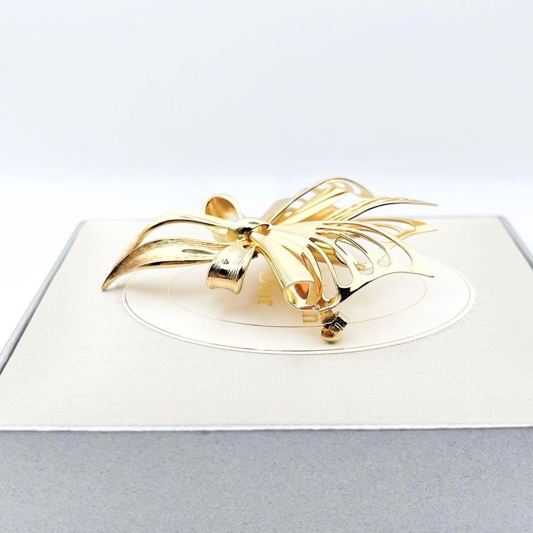 2186　保存箱付き美品✨Dior　ブローチ　大ぶり　CD　ロゴ　希少　刻印