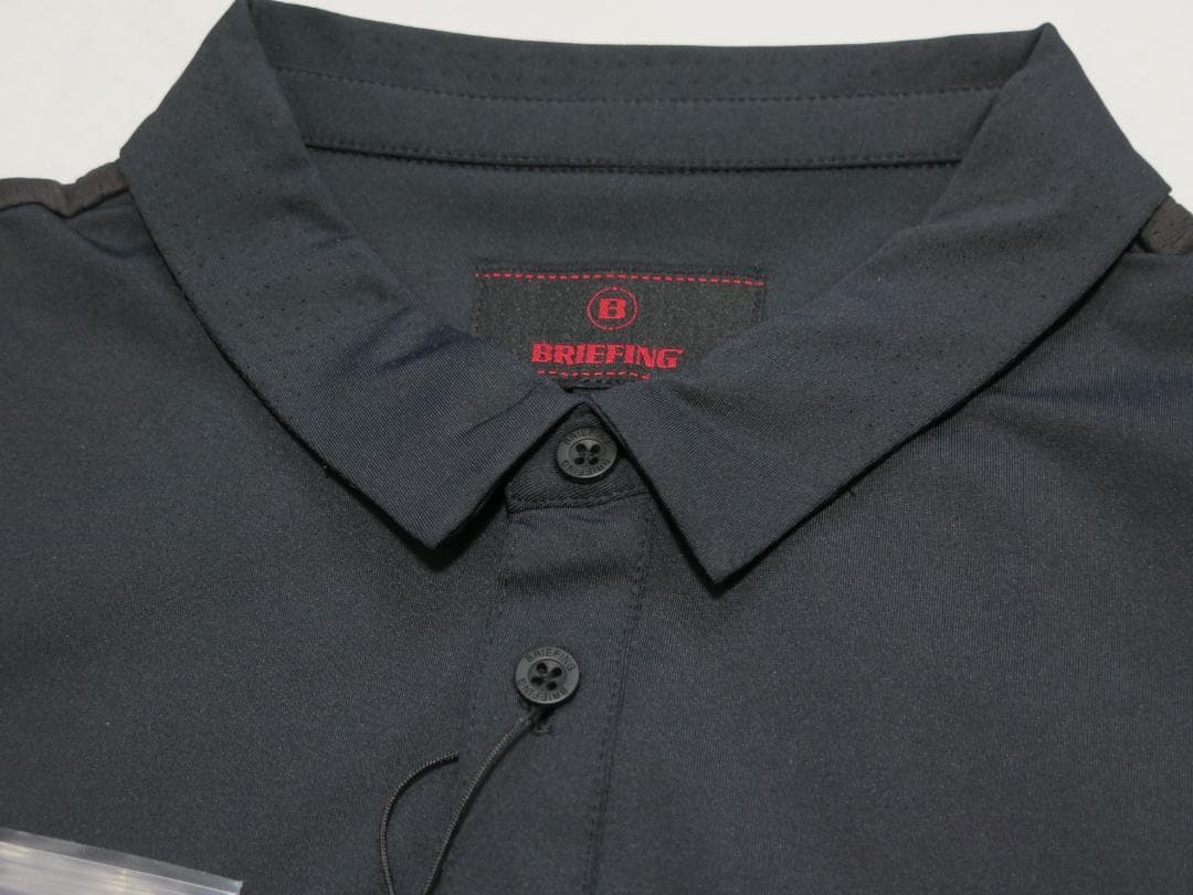 ⓁBRIEFING GOLF ブリーフィングゴルフパンチングメッシュシャツ黒