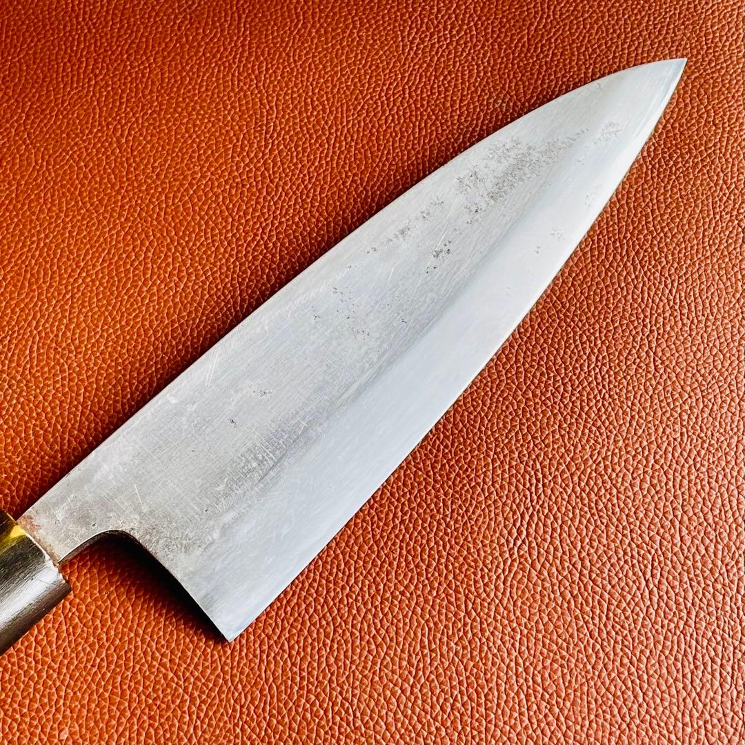 正本作　水牛柄付　大出刃包丁　刃渡り　205mm　手研ぎ済み