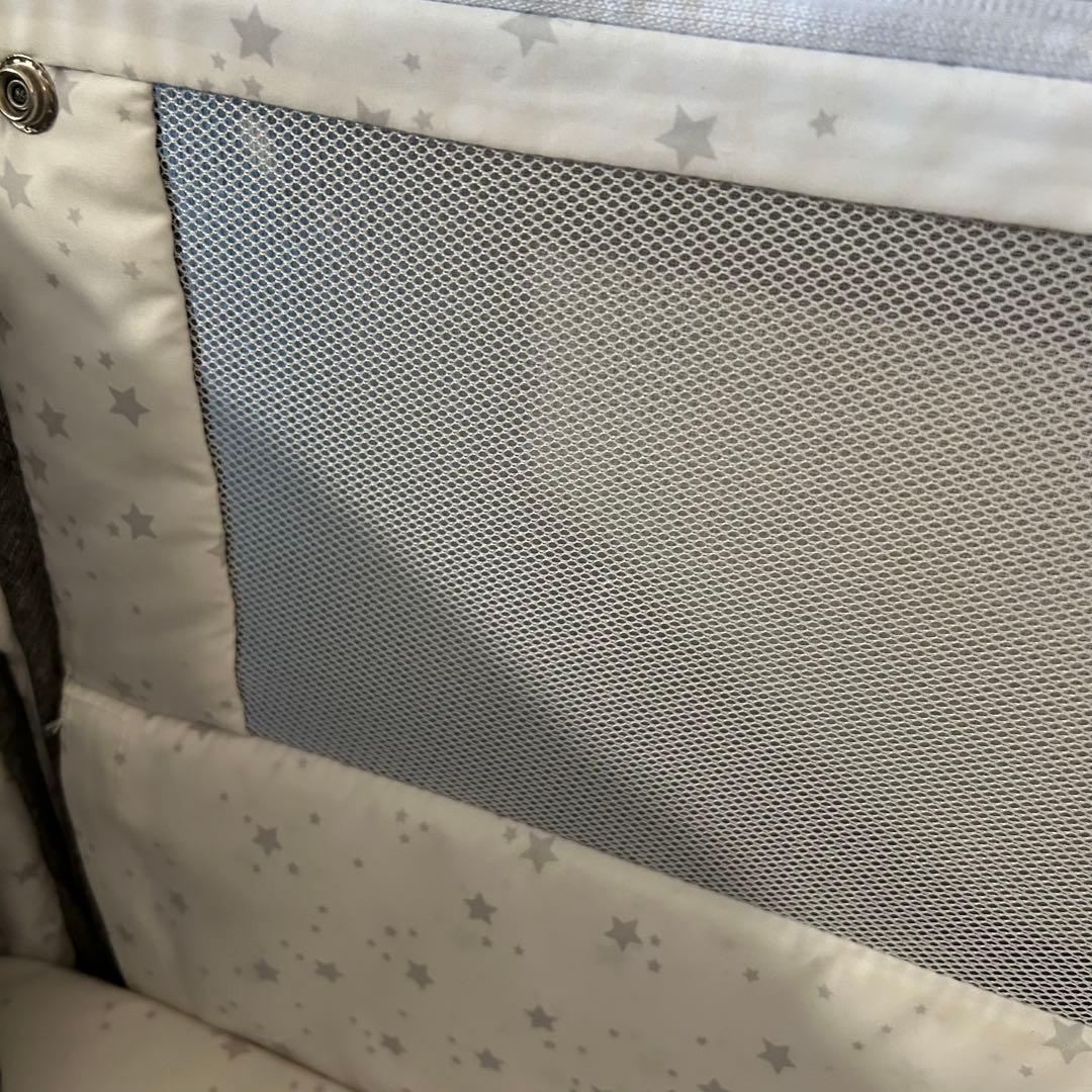 HZDMJ 2024新型ベビーベッド グレー 折畳可能