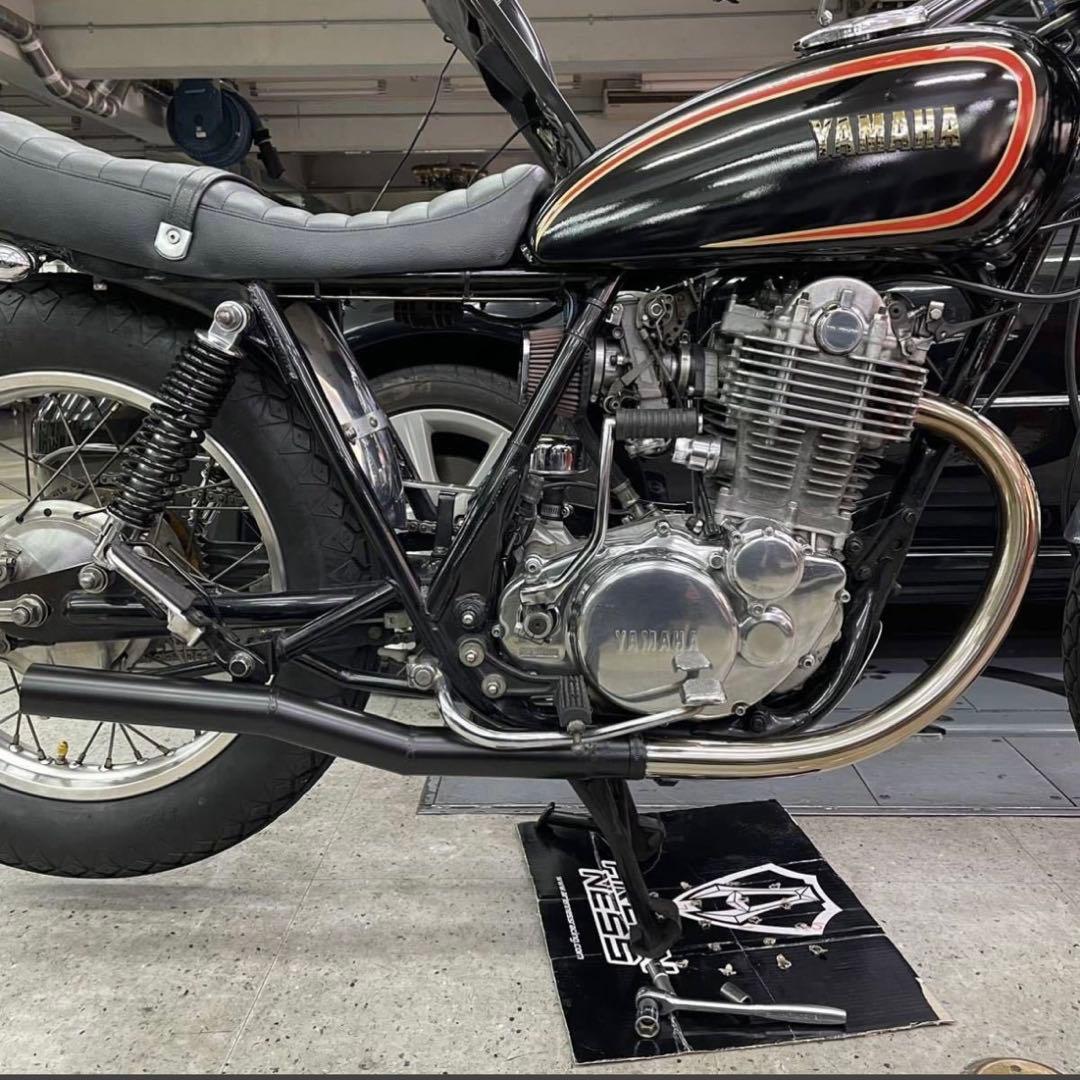 り*様 SR400 ワンオフヨシムラ風ショート菅　スリップオン　ポン付け