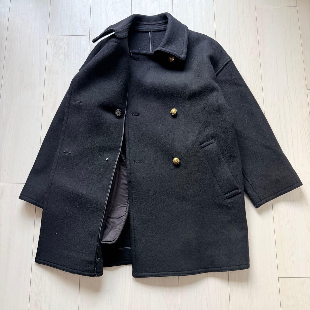 美品✨フレームワーク　Super 100 ダブルクロスPコート　金ボタン　ウール