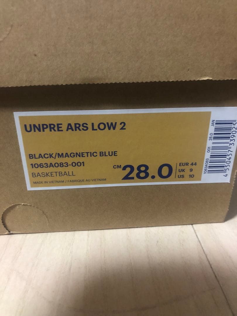 新品ACICS UNPRE ARS LOW 2 河村勇輝モデル 28 ブラック