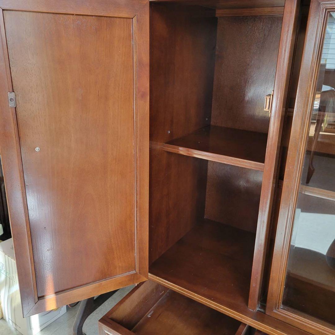 レトロ家具　美品　徳田家具　英国クラシック　木製キャビネット