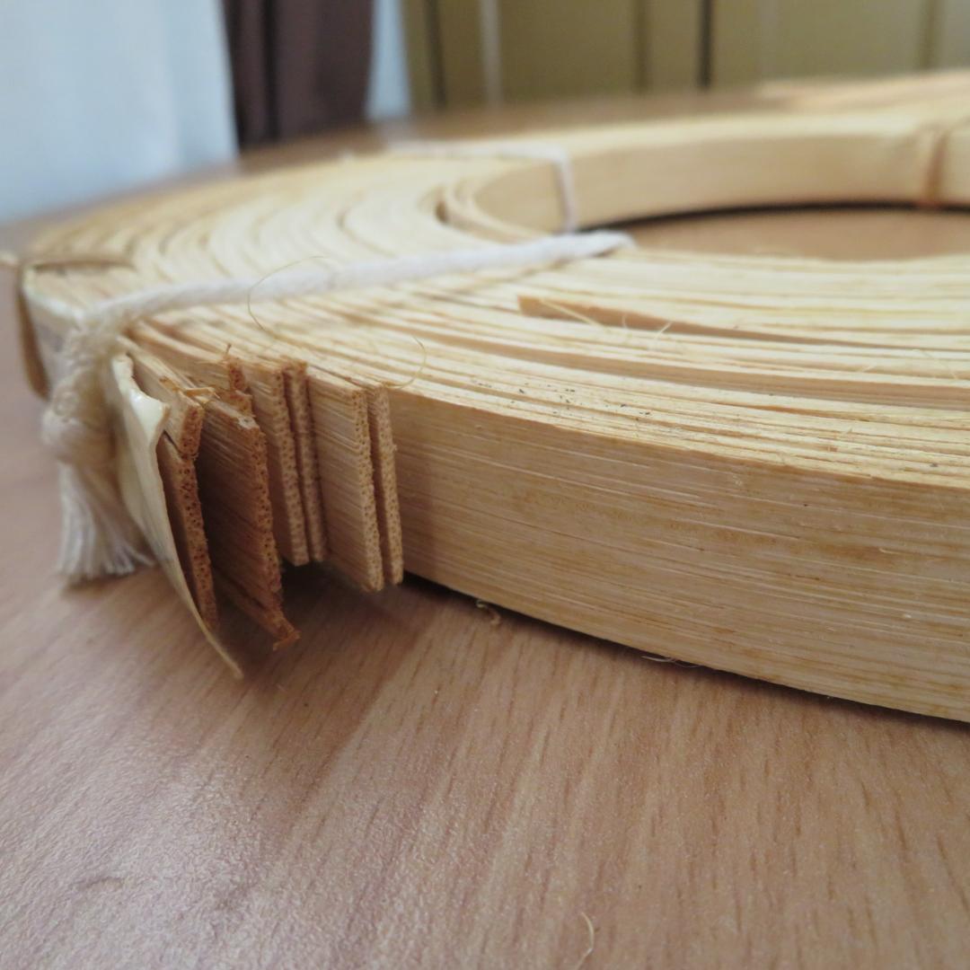 ③ハンドメイド　バスケット材料　リード　5点まとめて　約2,250g　木製かご籠