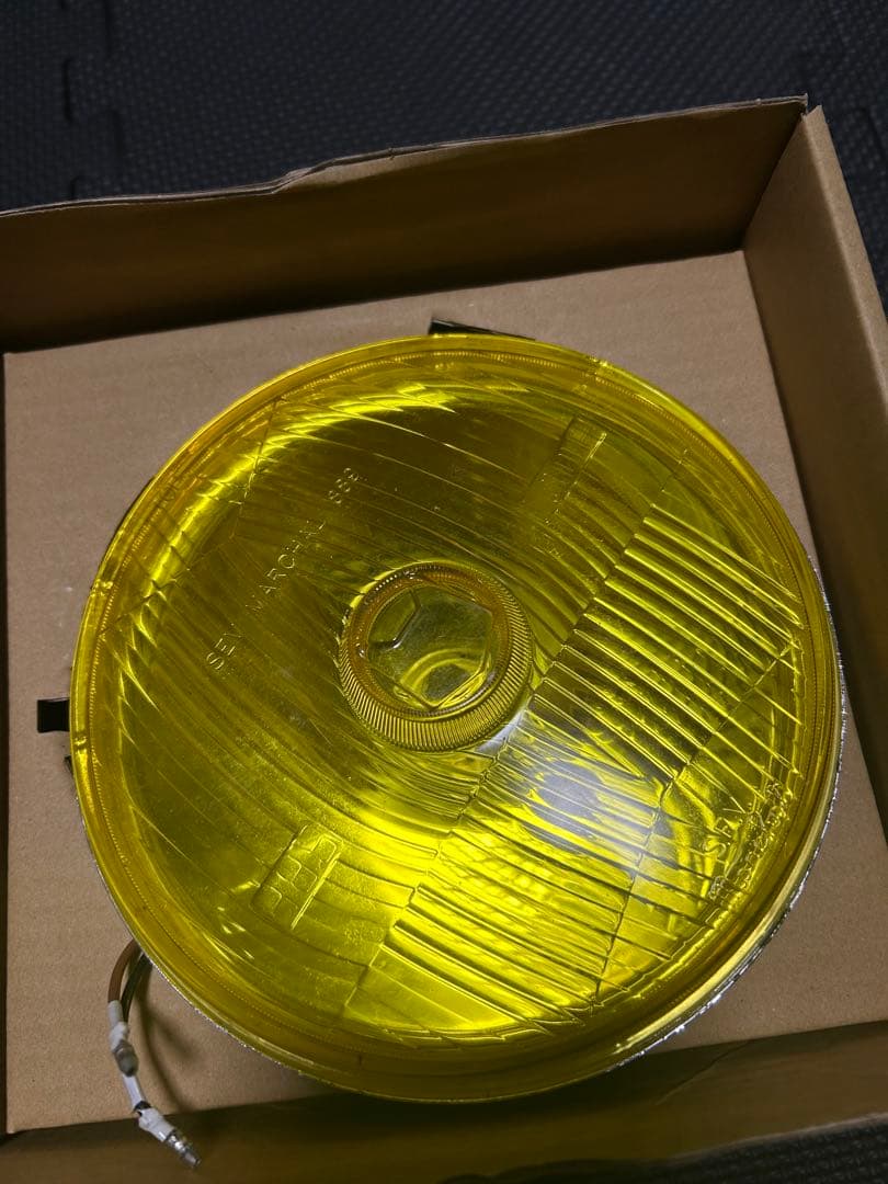 旧車　マーシャル　ヘッドライト　イエローレンズ　180パイ