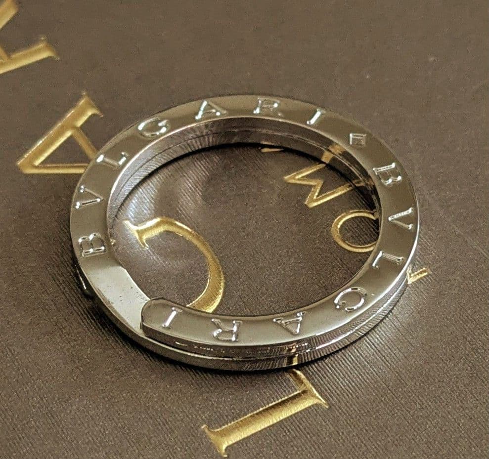 【超美品】ブルガリ キーリング シルバーネックレス 専用保存ケース付き