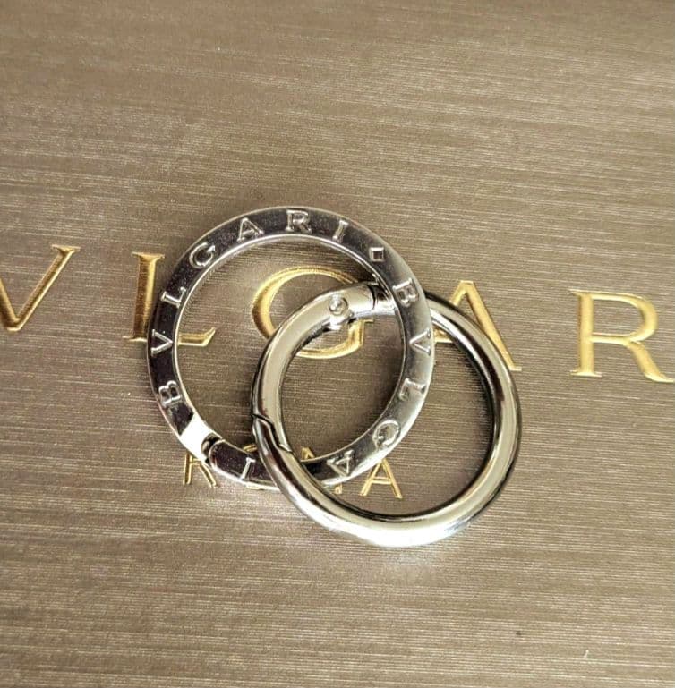 【超美品】ブルガリ キーリング シルバーネックレス 専用保存ケース付き