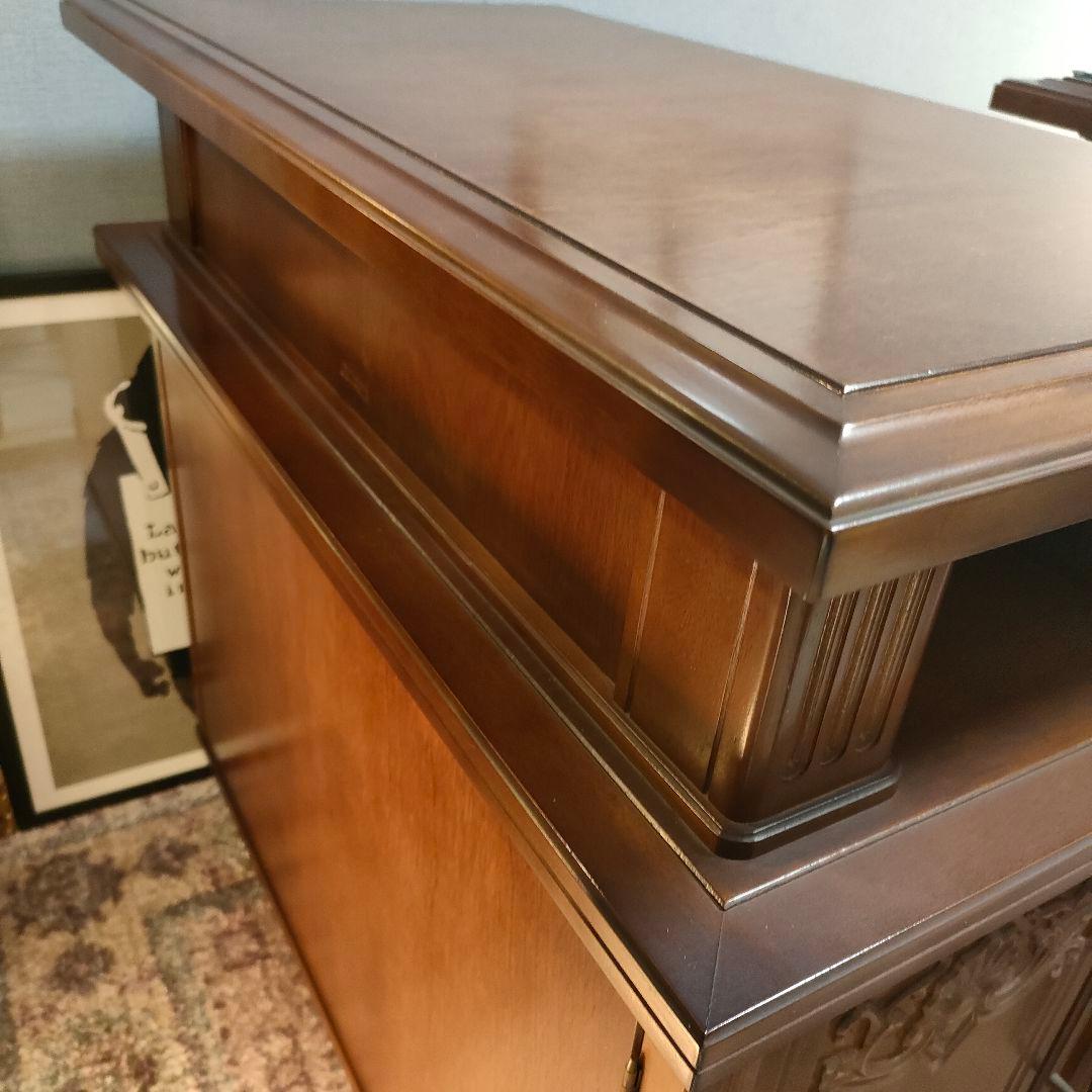 【徳田家具製作所】 官庁・議事堂納入実績メーカー高級家具サイドキャビネットデスク