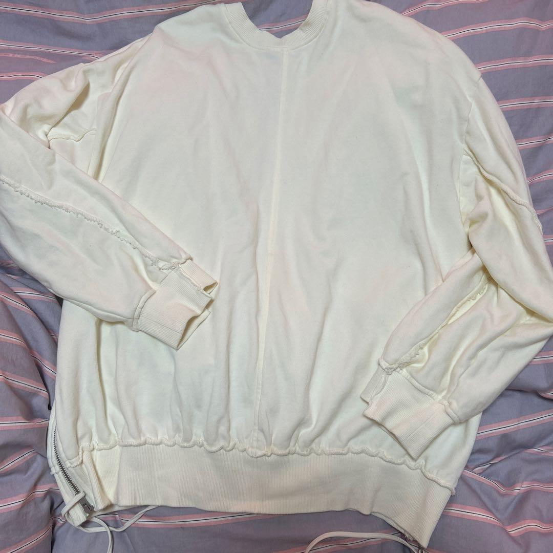 ma様 メゾンスペシャル スウェット オーバーサイズ アイボリー ダブルジップ