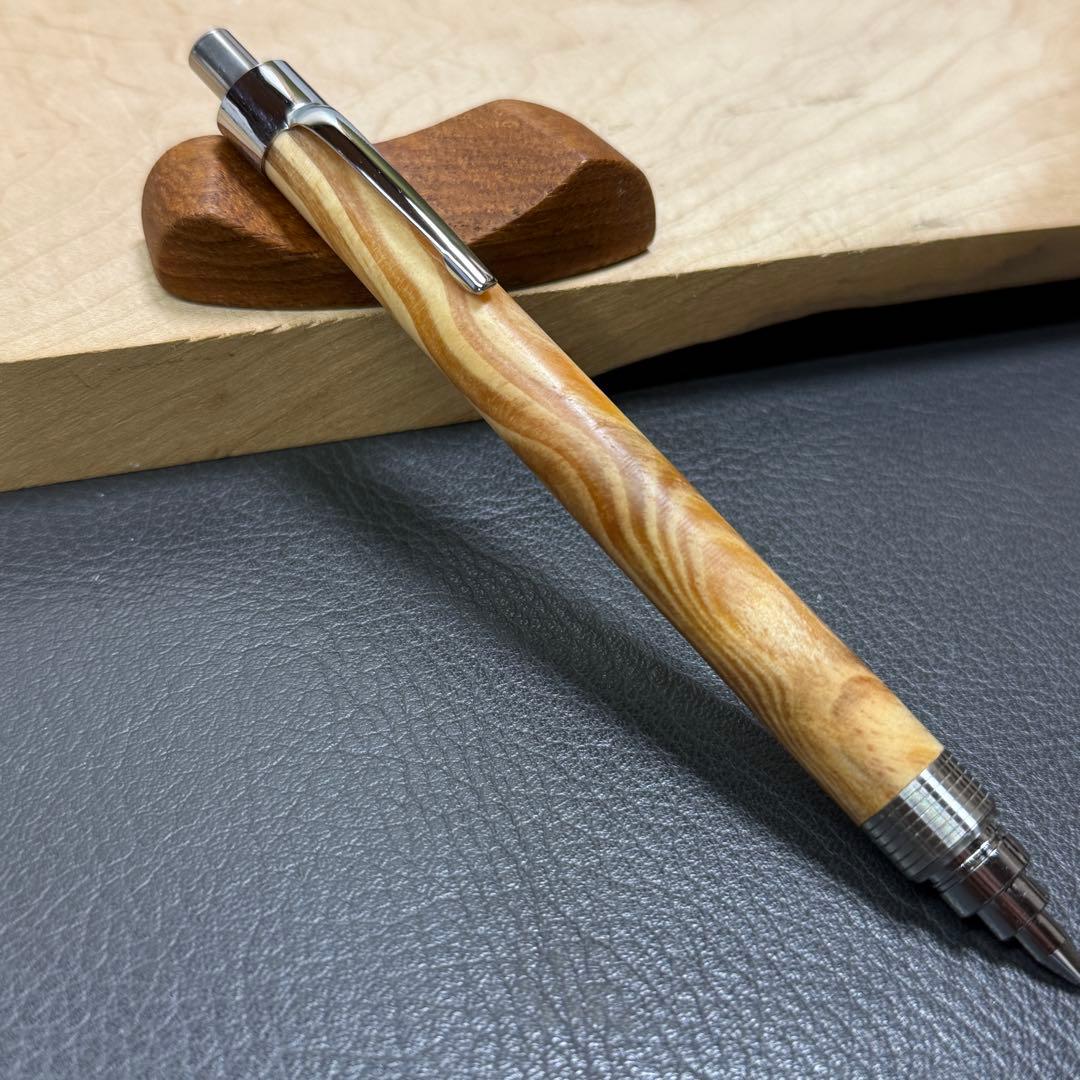 177肥松　木製シャーペン　最強低重心溝付き　ステンレス