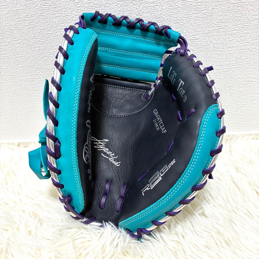 【超美品】Rawlings ハイパーテック 軟式 キャッチャーミット 希少カラー