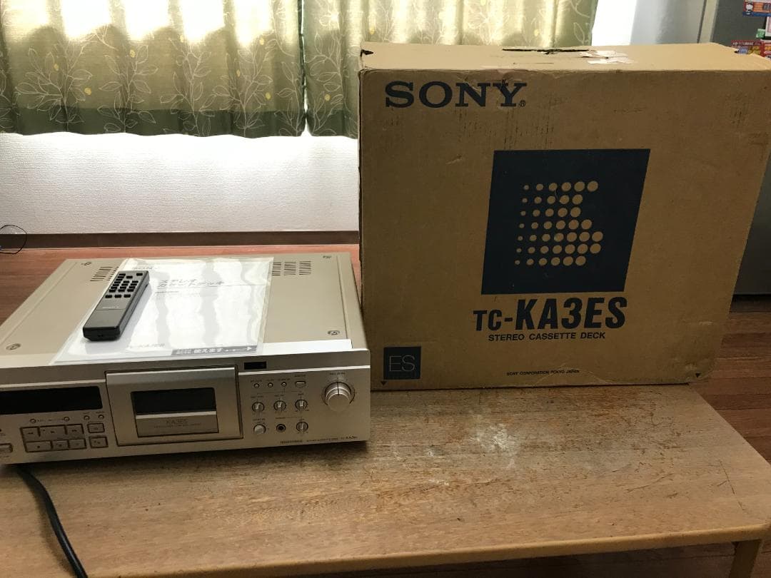 SONY TC-KA3ESステレオカセットデッキ　リモコン説明書元箱ゴールド金色