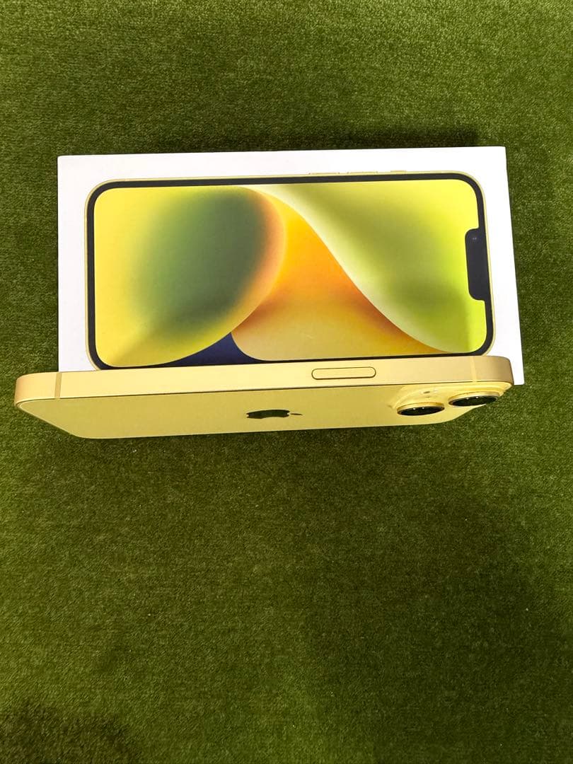 iphone 14 128G イエロー　simフリー　美品、箱付き