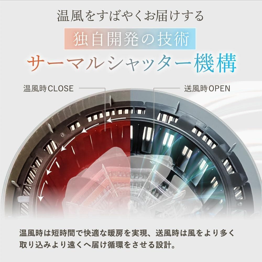 LAViNO (ラビーノ) エアーバランス 温風機能付 サーキュレーター 風速