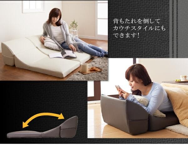 ソファー 3人掛け レザー ローソファ コーナーソファ 【ブラウン】