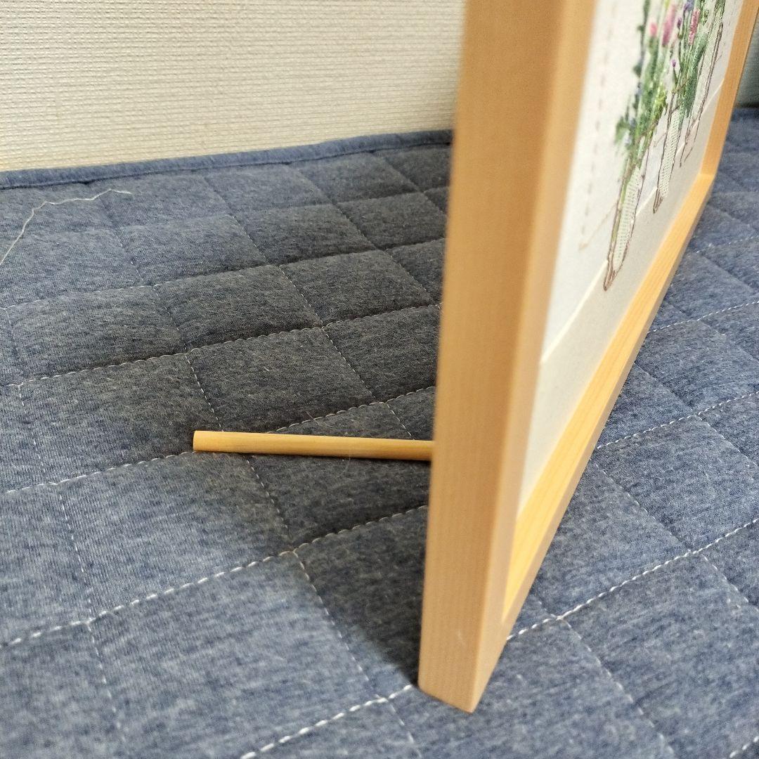 ぶるーぱんだ様　フレーム付き　窓辺のフレーム　　刺繍　完成品