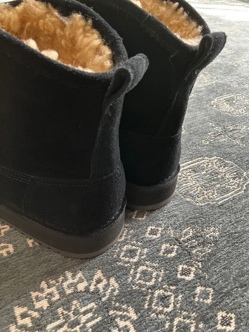 Suicokeスイコック　ムートンブーツRUSS-SD-CMwpブラック24.5
