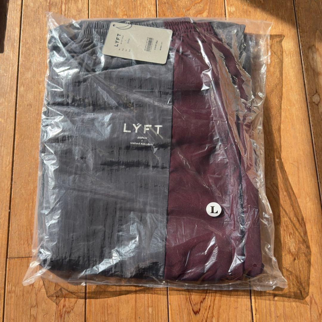 LYFT ナイロンジャケット・パンツセット グレー/バーガンディ
