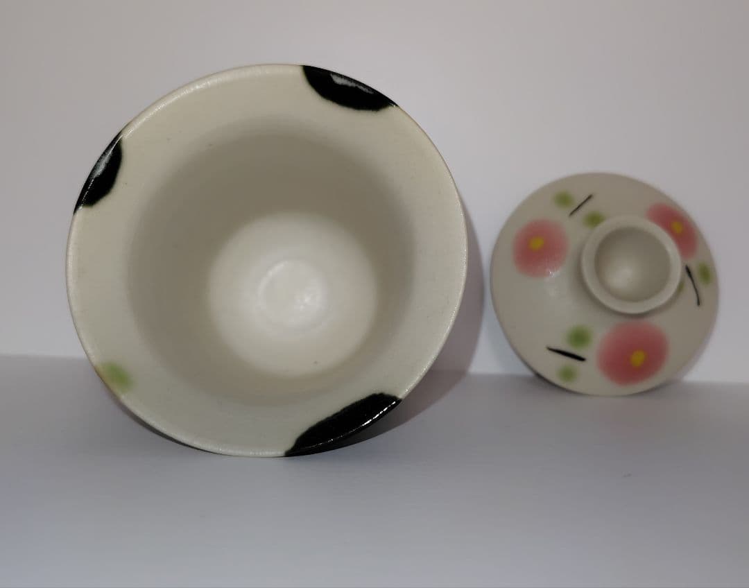 石木文　花咲く森　茶杯　蓋碗