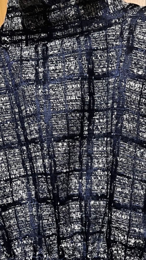 チェックツイード JSK 紺色