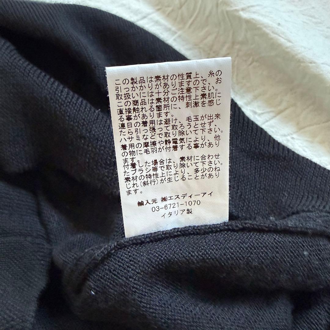 Gran Sasso グランサッソ モックネックウールニット 50 ブラック