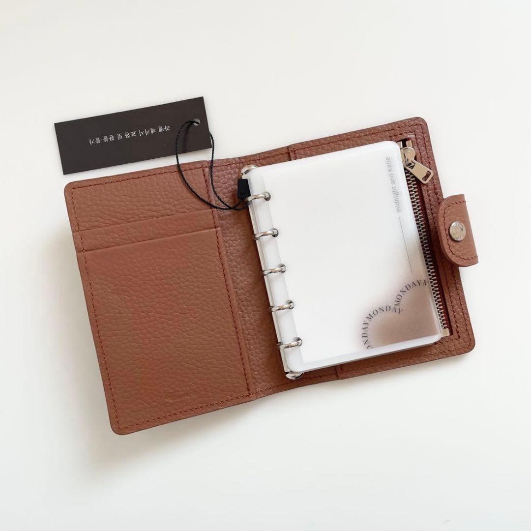 早い者勝ち　韓国　バインダー　貯金　M5 ブラウン　リフィル　手帳