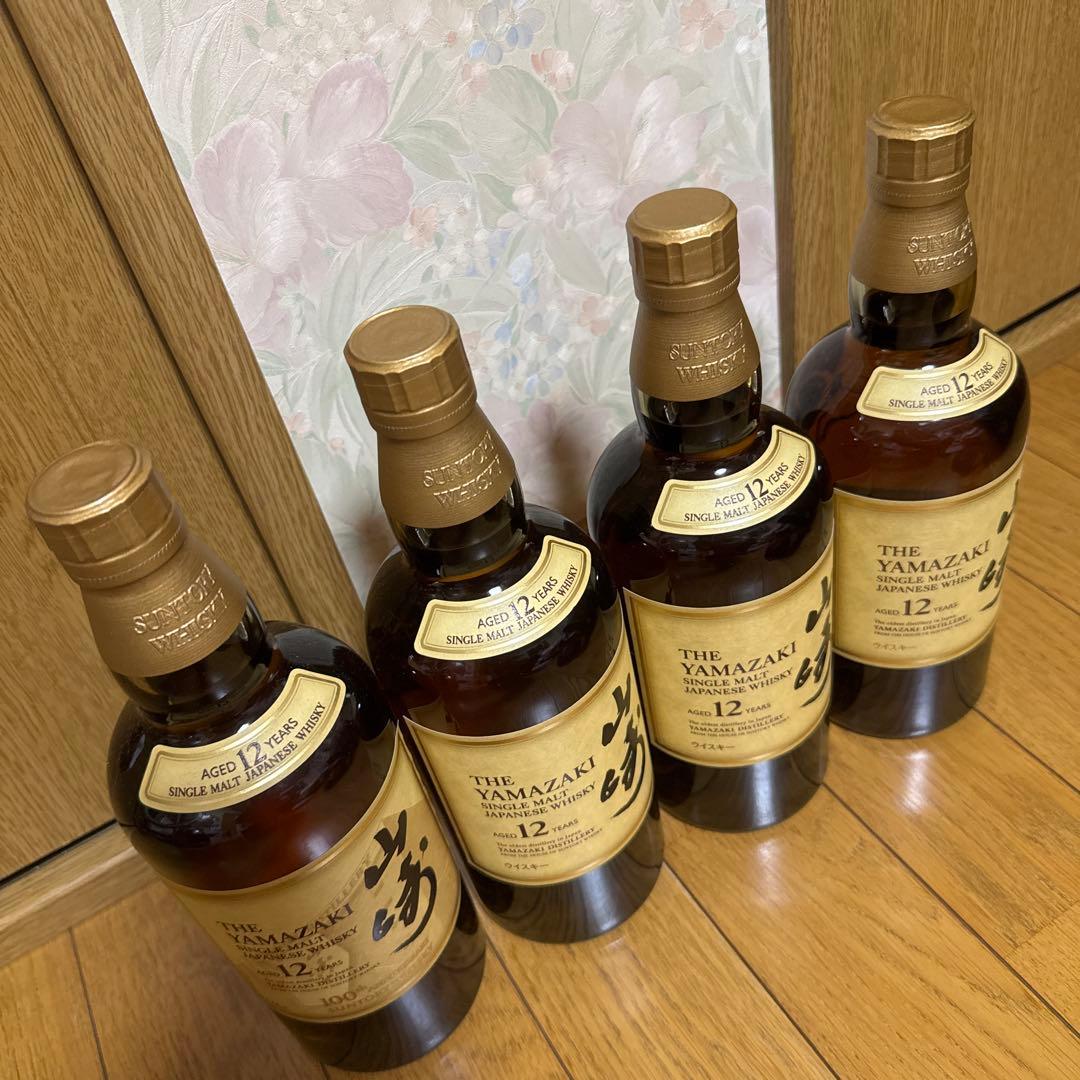 山崎 12年 シングルモルトウイスキー 4本セット　新品未開封