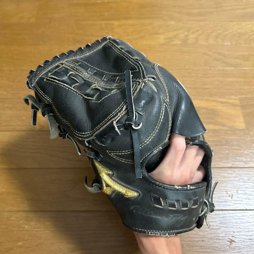 ミズノプロ 硬式グローブ 左投げ用 黒