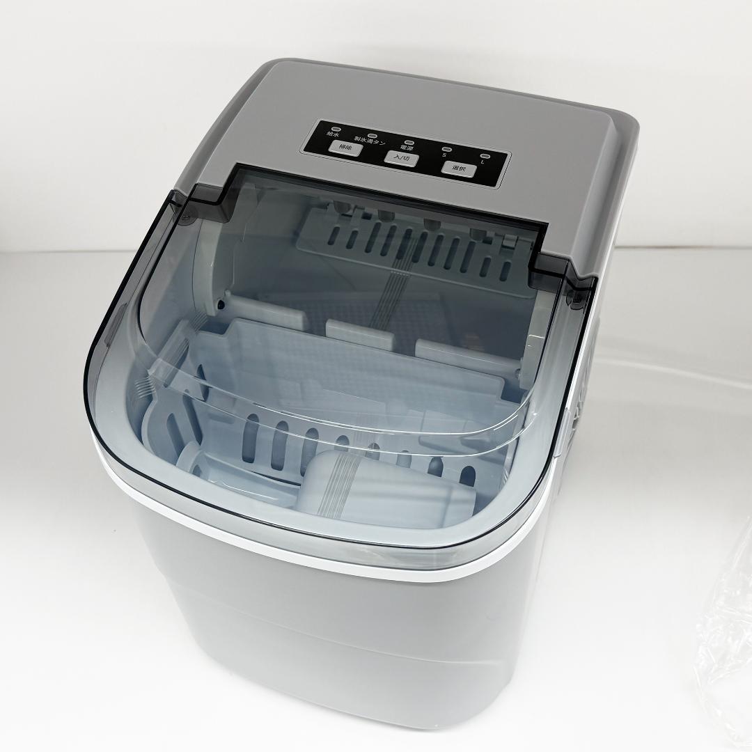 未使用 高速製氷機 グレー 家庭用 HZB-12 アイスメーカー 卓上