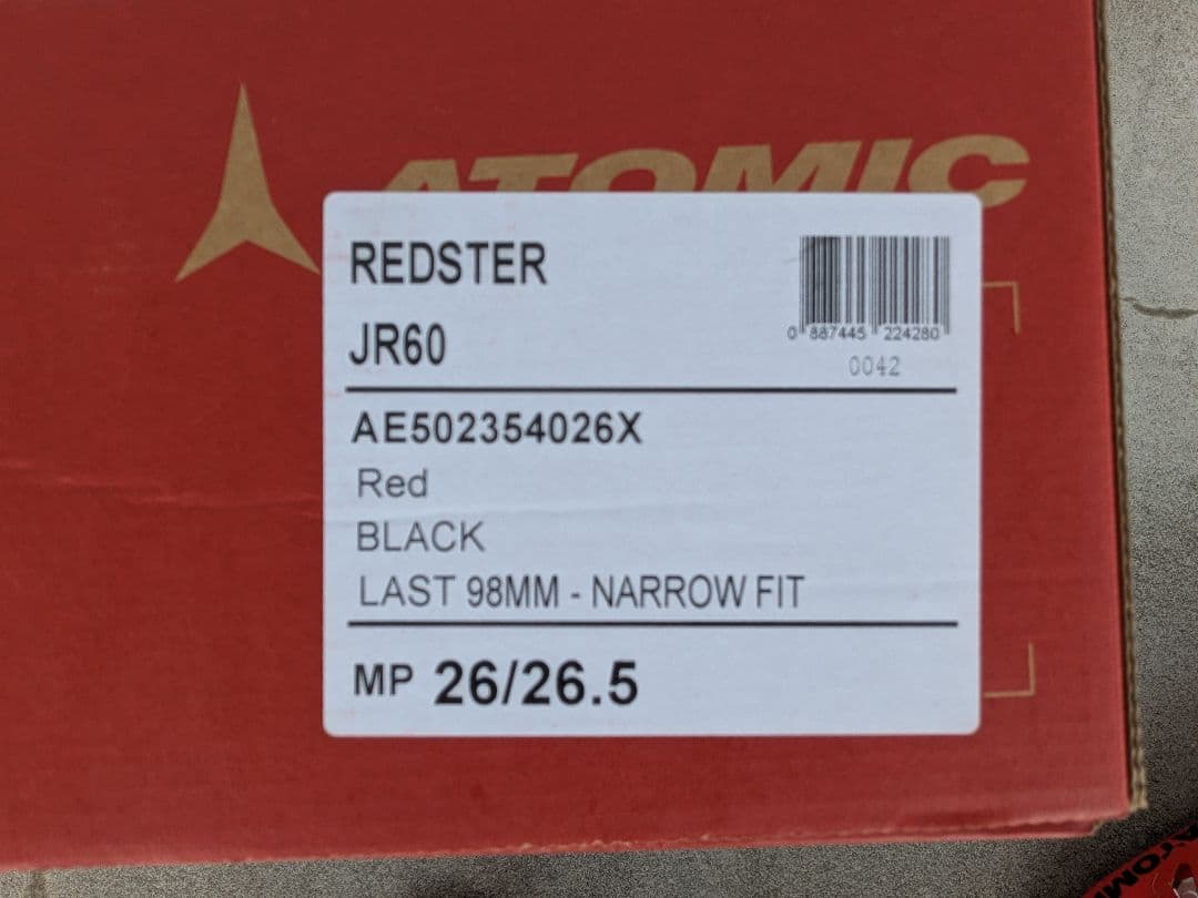 26〜26.5cm★Atomic redsterJR 60 子供用　スキーブーツ